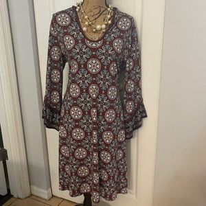 Flutter sleeve dress by Max Studio